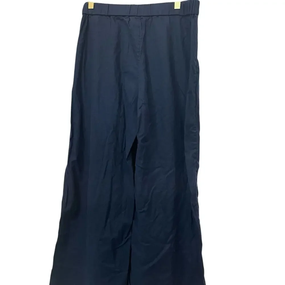 ✨ BANANA REPUBLIC Navy Linen Blend Wide Leg Pants 2P Petite 🌊